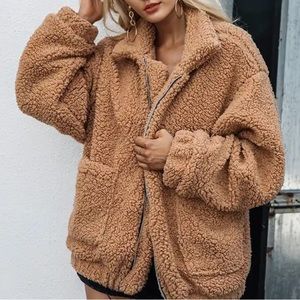 Womens cozy winter Teddy jacket